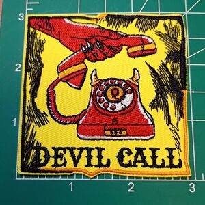 2/$10 Devil Call Embroidered Patch